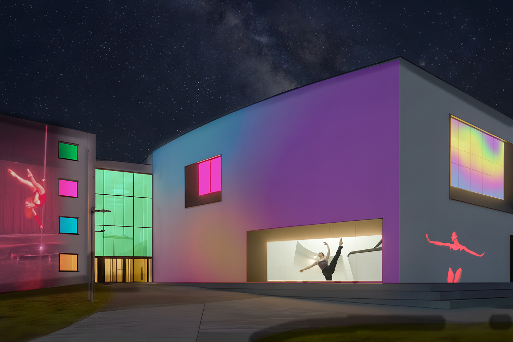 Die Staatliche erleuchtet